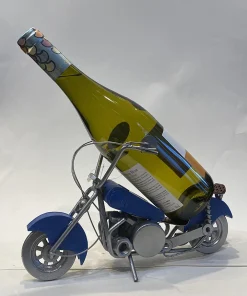 Alternative view of Sujet Métal moto bleue (sans la bouteille)